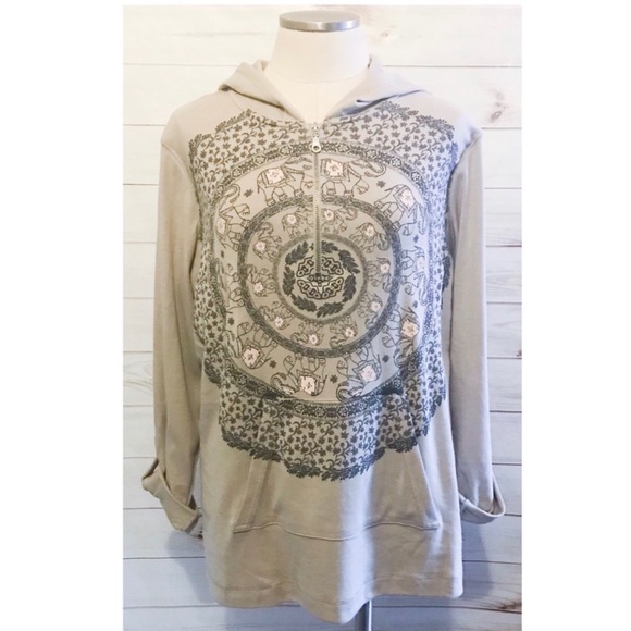 Style & Co. Tops - STYLE & CO ELEPHANT PRINT HOODIE